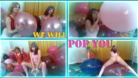 We Will POP YOU - Looner B2P and Sit Pop with Jacquelyn Velvet and Kat Van Wylder in 1080p