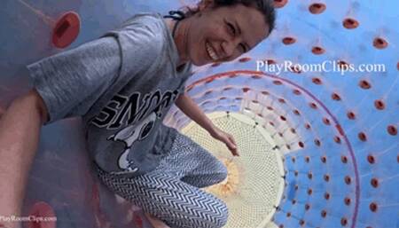 Inside HUGE Room Sized Inflatable Cylinder On The Water -HD