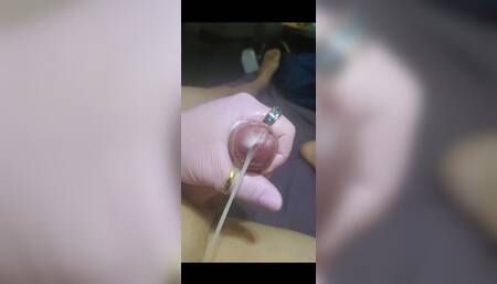 Gloves latex cum 4k masturbation close