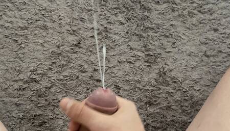 Jerking off and Huge Cumshot