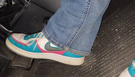 Driving in Nike Air Sneakers