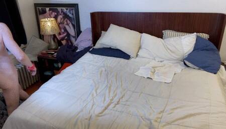 A Solo Show with my Big Cock and Pink Butthole on the Bed