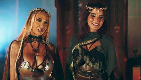 Glamorous foursome with babes Agatha Vega and Sophie Reade