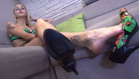 ROSALINA - Bikini Vibes - My Extreme High Heels - Shoe Fetish And Dangling POV