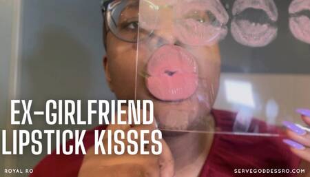 Ex-Girlfriend Lipstick Kisses by Royal Ro HD MP4 1080p with ebony lips, kissing noises, tease and denial, breakup, ebony goddess, bratty Black girls, glasses fetish, plexiglass kisses, mouth fetish, lips fetish