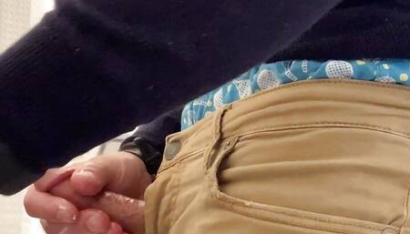 Showing those boxers, jeans, Close-up cumming in the shower room and cumming on my cum stained blk jeans again