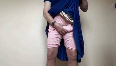 New pink Dirctoire Knickers under my pleated dress.