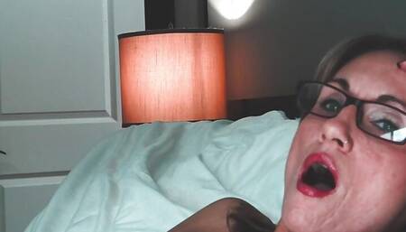 Close up of Karlie Reye as she fucks her pussy with vibrator.