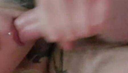 I fuck a slut's face and fill her mouth with sperm, she slurps too much and cleans the whole cock licking like a good dog