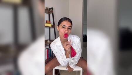 Masturbating myself with a lollipop... ????