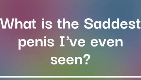 What is the Saddest Penis I've ever seen?
