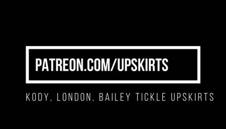 Kody London and Bailey Tickle Upskirts