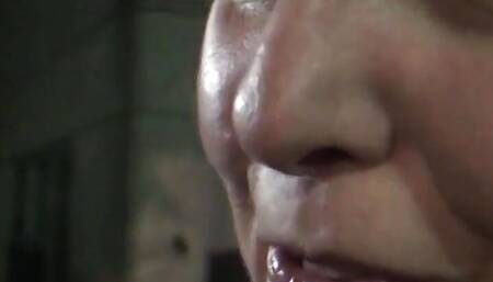 Middle aged slut sucks young black cock