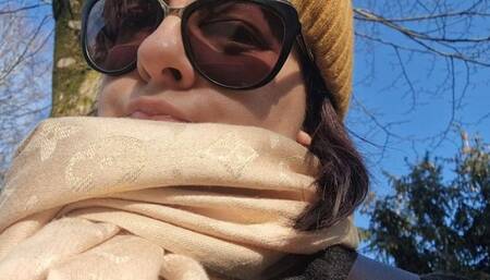 Farts while walking down the street 4K