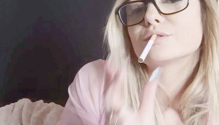 Sexy smoking in my bed