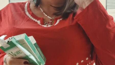 Chain-smoking three different cigarettes - 3 different brands