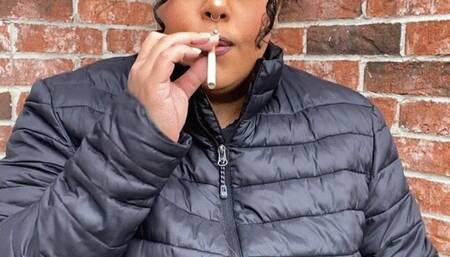 Outdoor Cigarette Smoking BBW 2