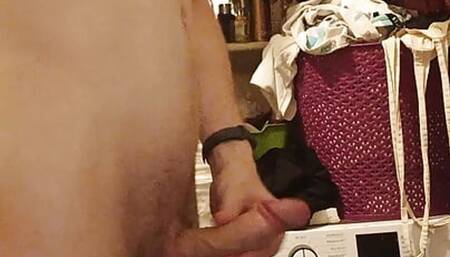 Fast masturbation in the bathroom