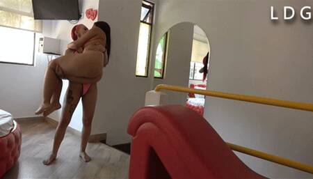 Trio In Naughty Lifting