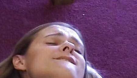 Old MIFL and stunning blonde teen together in lesbian action