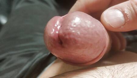 A daddy french jerking his huge old cock