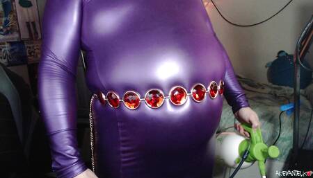 Raven Belted Purple Dress INflation