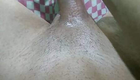 Lying in bed naked and very horny young man shows off his body masturbate big thick cock and fingering ass