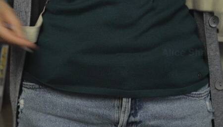 Belly progress from morning till evening, belly button cleaning and belly oiling