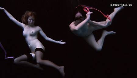 Stepsisters going into public swimming pool