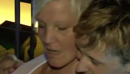 Blonde MILF Jill Summer & Ela Engel dance in a strip club in germany