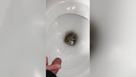 Pissing in the toilet