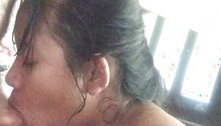 Indonesian maid blowjob to foreginer