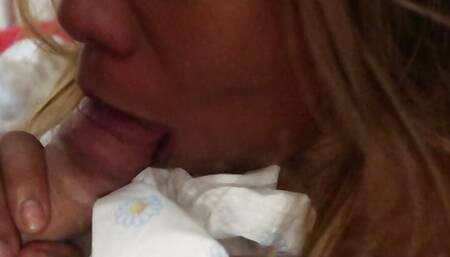 Beautiful Indonesian girl doing blowjob and taking cum inside mouth