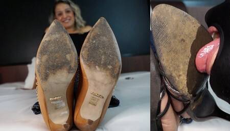 Cleaning Manuela's Shoes