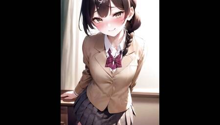 Hentai Anime Art Seduction of a Cheeky Jk Generated by Ai