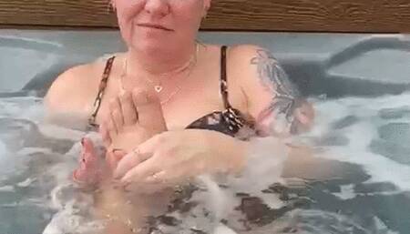 Made to do foot worship whilst strangers were watching how humiliating