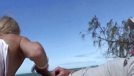 Blowjob on the beach