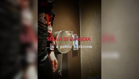 In the public bathroom