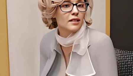 Curvy Lesbian Exec fucks the boss for a promotion