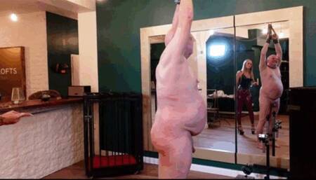 Goddess Kira Gold - !!More than NEW!! – Pitiless hard whipping the gimp with whips and paddle – Part 1