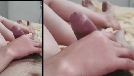 Let my girlfriend masturbate you until you ejaculate. (POV)