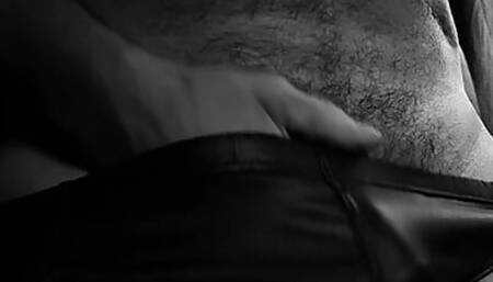 Hairy leather pouch daddy