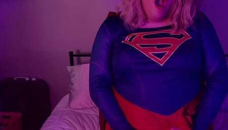 Sissy Supergirl Talks Dirty While Playing With Herself