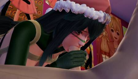 Tsuyu Asui's New Year's Eve Cosplay l 3D Hentai uncensored Boku no Hero Academia