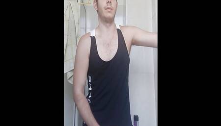 Gergely Molnar - Beautiful wanker is playing with his cock in the bathroom