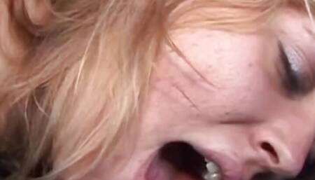 Being slapped around during intense anal fills the adorable blonde Tina Marie with pure joy