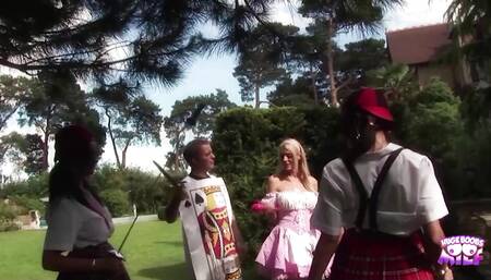 Three Daring Women Want to Suck Some Big Cocks in the Great Outdoors