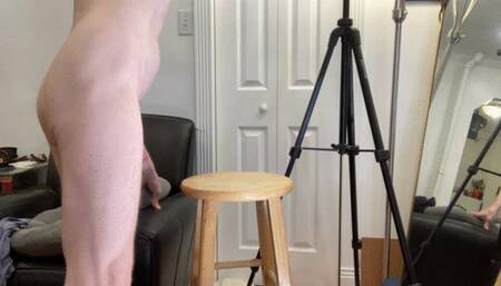 Edging on a Stool with my Perfect Asshole in Your Face