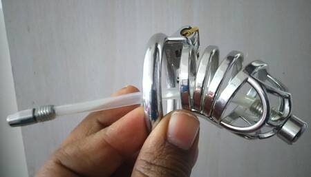 When my Wife Locked my Dick and she goes to relative house for 3 days