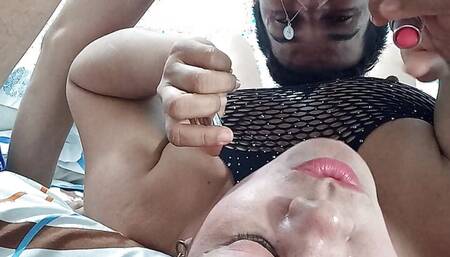 Sucking balls deepthroat tied testicles